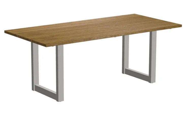 Gartentisch NIEHOFF �Noah Vierkantkufe Esstisch 200x95� Teakholz recycled